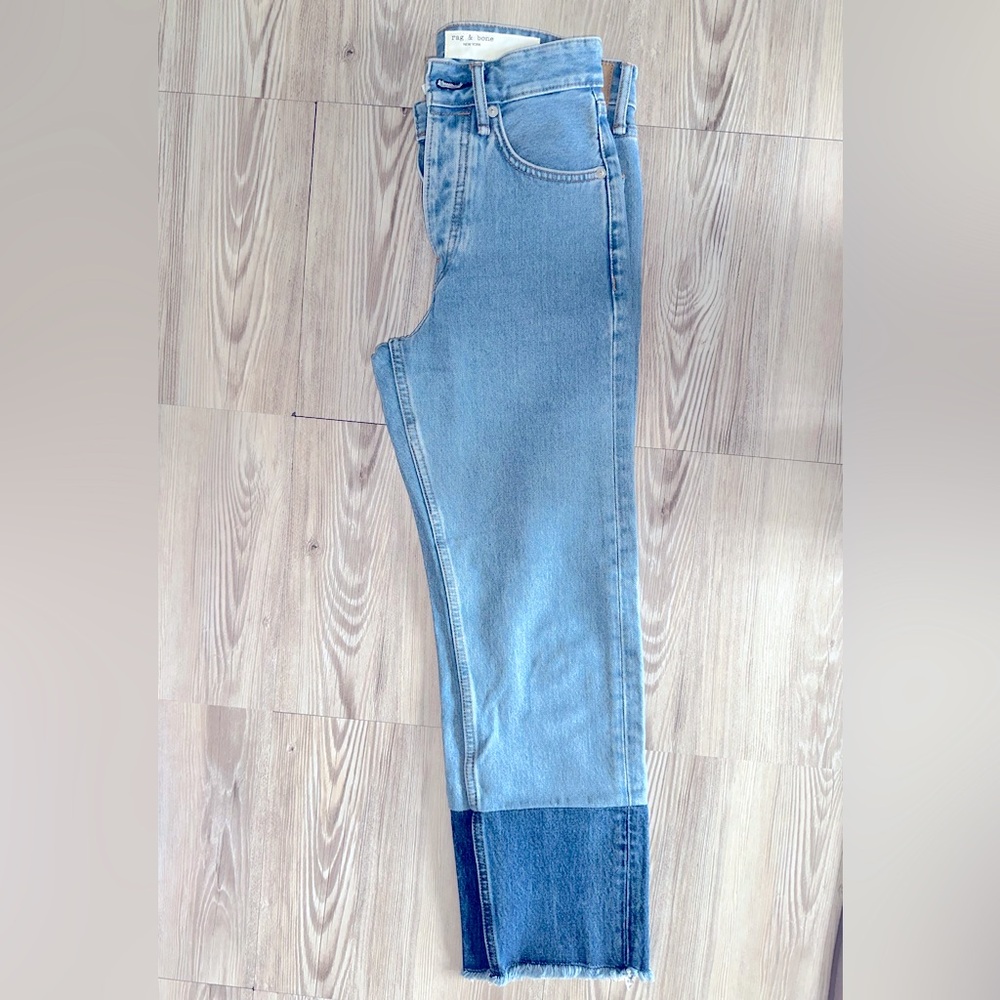 Rag & Bone Color-block Cropped Jeans
